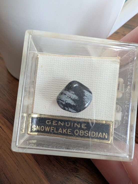 Other - Vintage Genuine Snowflake Obsidian Polished Mineral Specimen Display Box